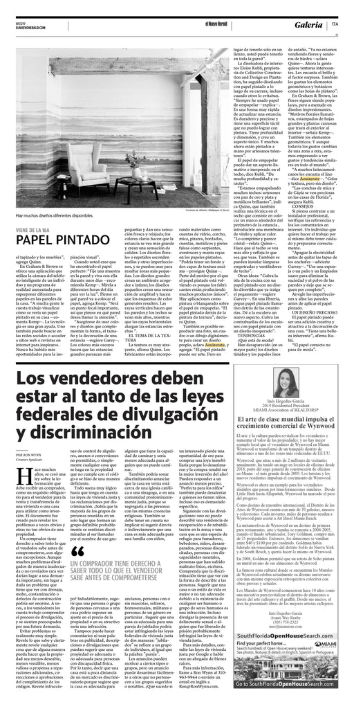 El Nuevo Herald - PAPEL PINTADO -  By Jana Soeldner Danger
