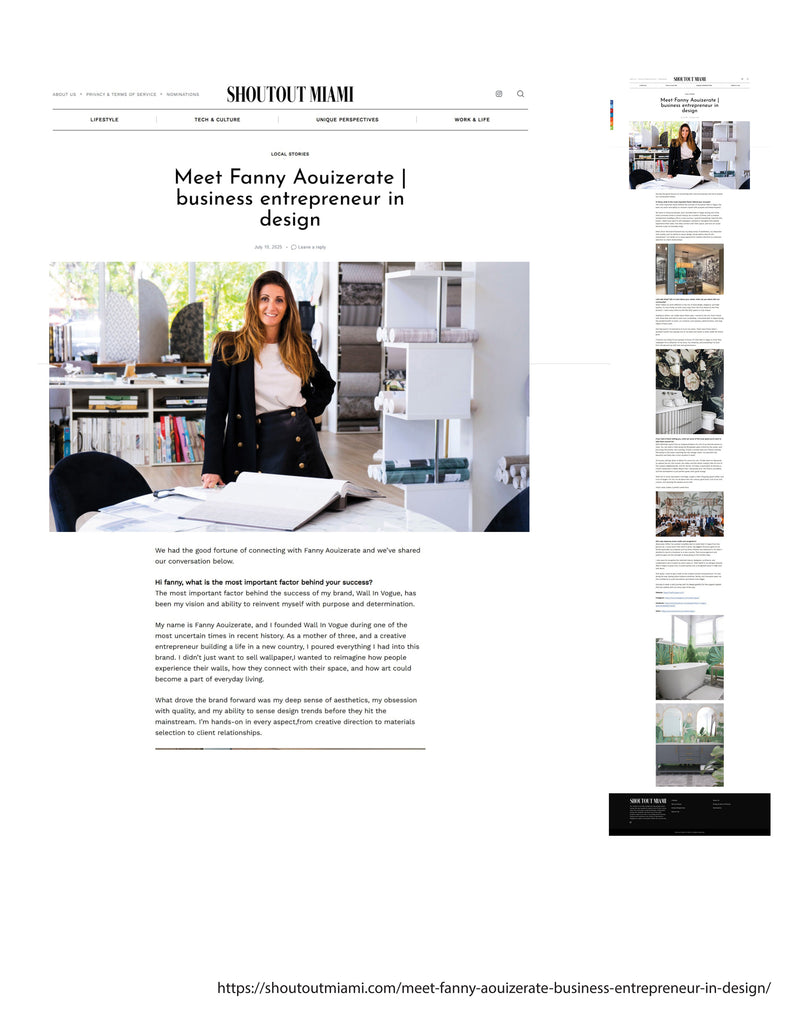 Shoutoutmiami : Meet Fanny Aouizerate | business entrepreneur in design