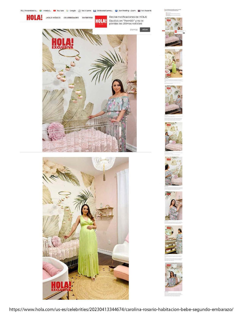 HOLA.COM: Carolina Rosario nos muestra la habitación de su bebé resalta su wallpaper