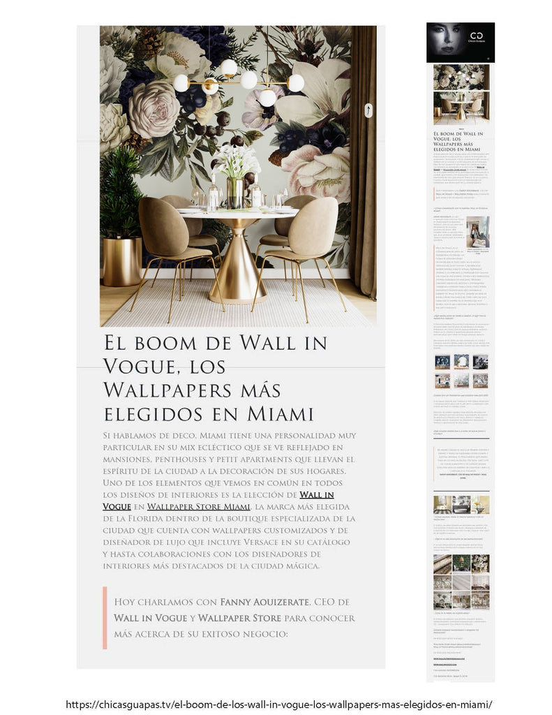chicasguapas.tv : El boom de Wall in Vogue, los Wallpapers más elegidos en Miami