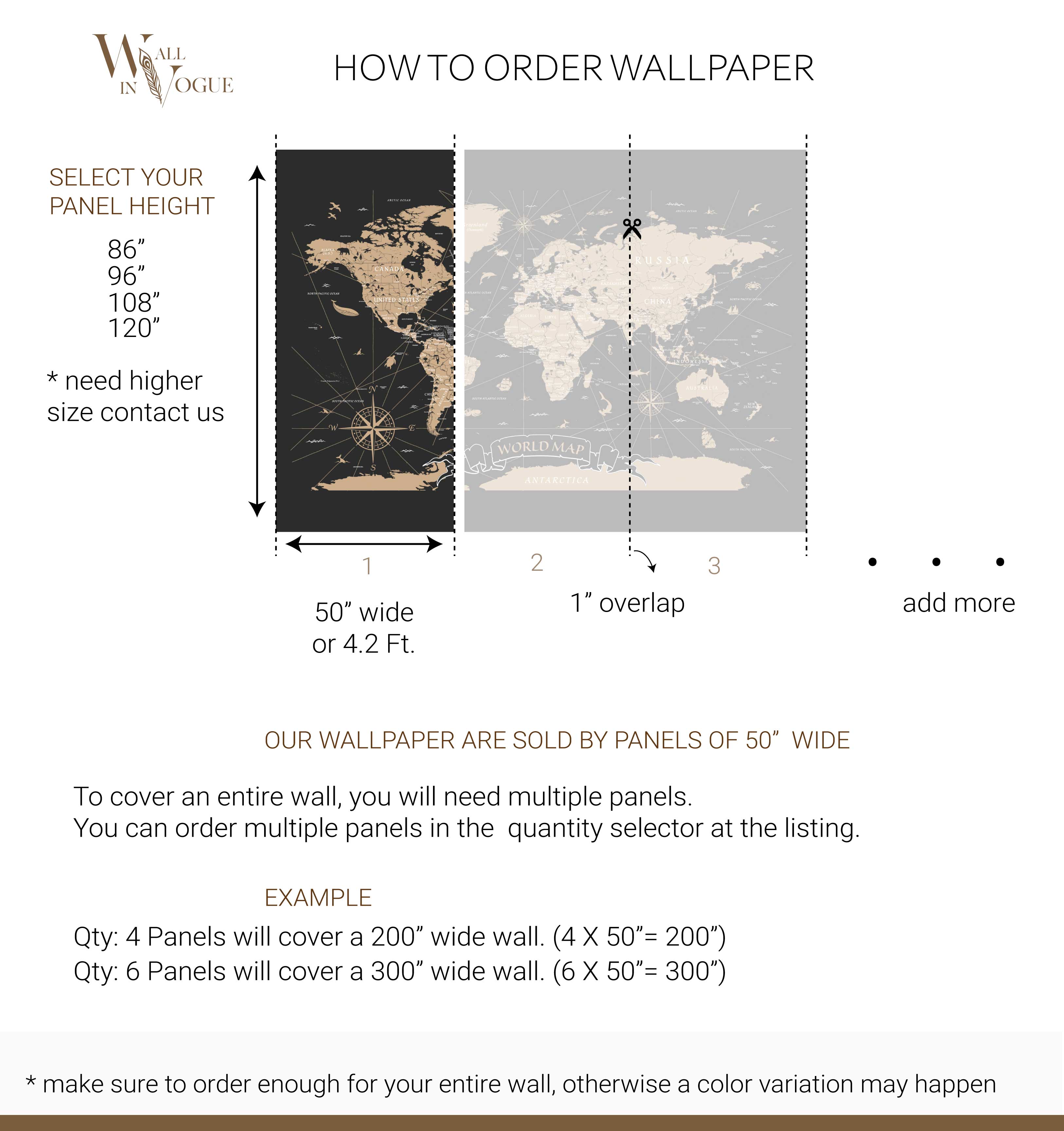 596 Map Atlas map WIV-596 - A Sophisticated World Map Wall Mural to Elevate Yo ...